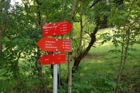 Kriška gora - Gozd, smerne table.jpg
